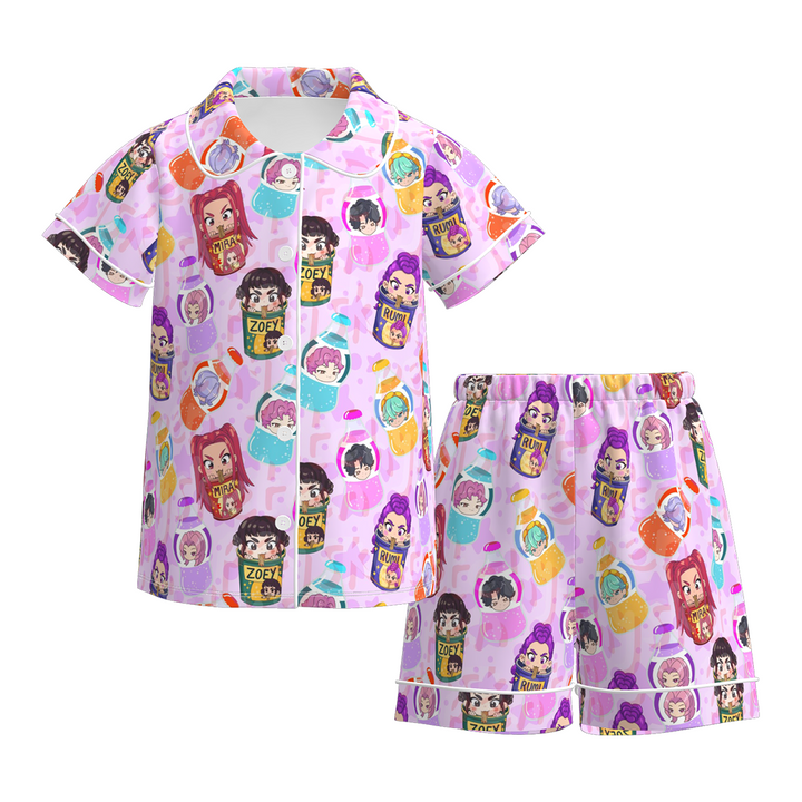 KDH K-pop inspired cute printed pajamas set for girls