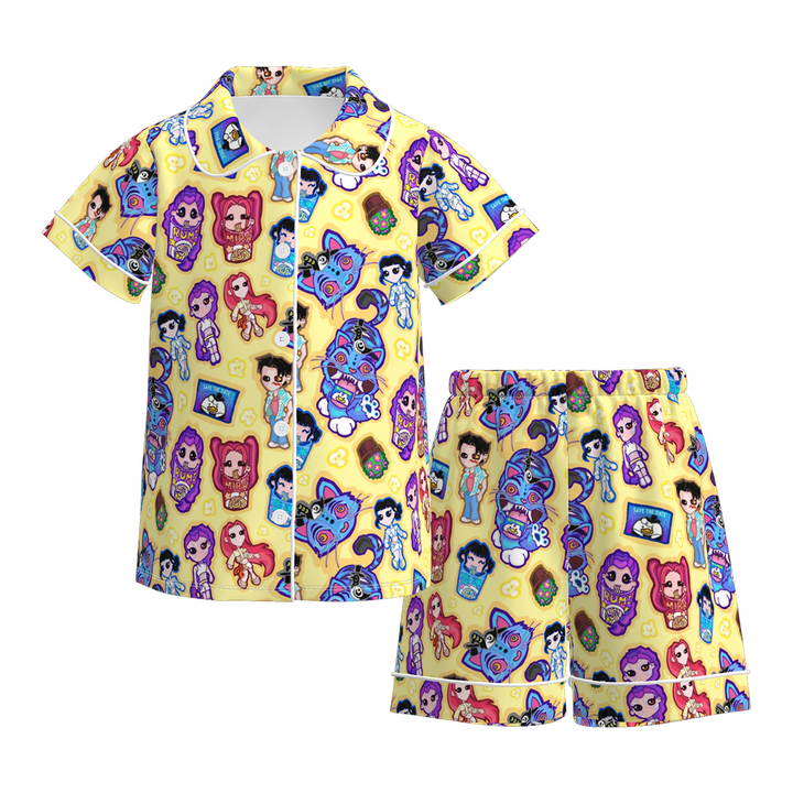 KDH K-pop inspired cute printed pajamas set for girls