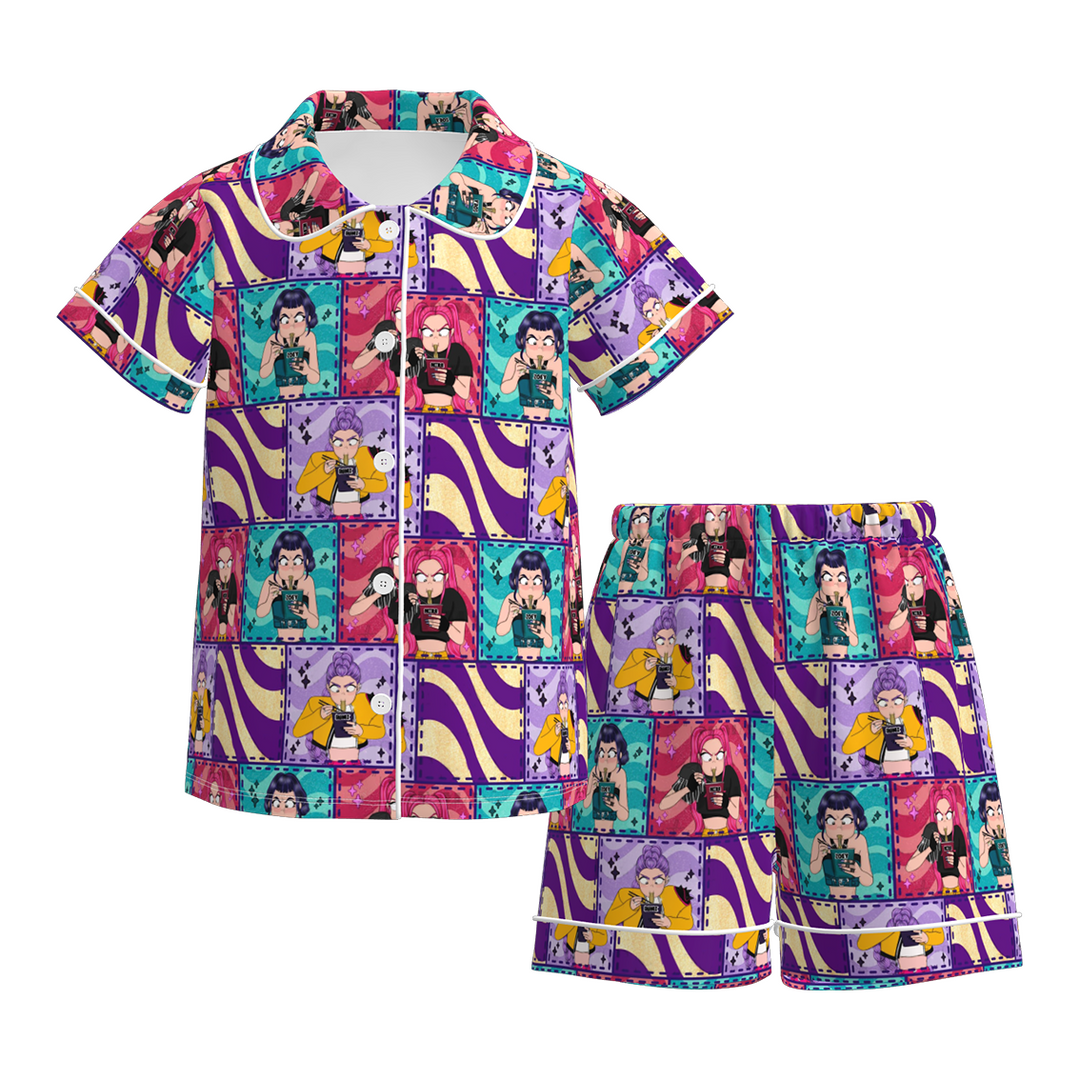 KDH K-pop inspired cute printed pajamas set for girls