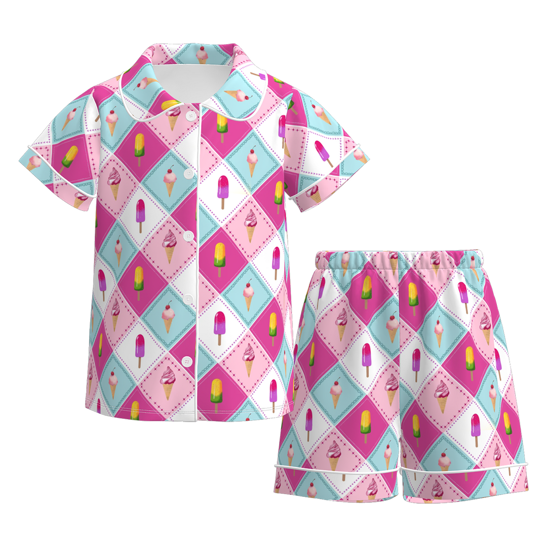 Girls Cool Summer Soft Skin-Friendly Pajama Set