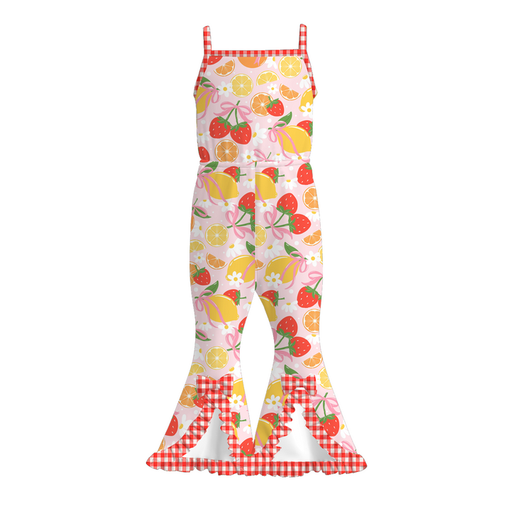 Summer vibe Slit hem jumpsuit for girls