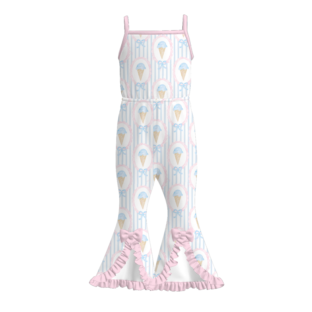Summer vibe Slit hem jumpsuit for girls