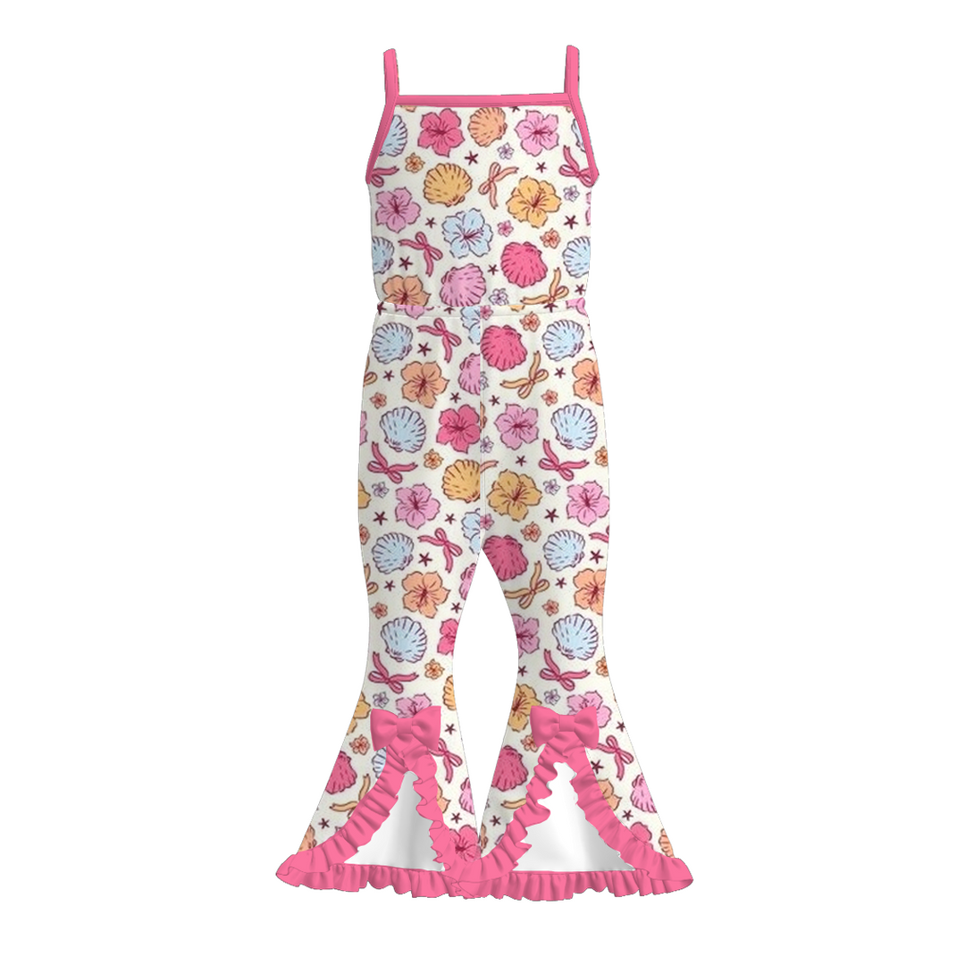 Summer vibe Slit hem jumpsuit for girls