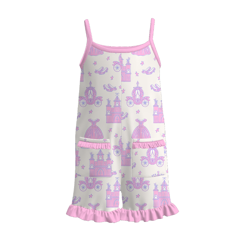 Dream castle bowknot tank top&short set Sisters summer Outfits