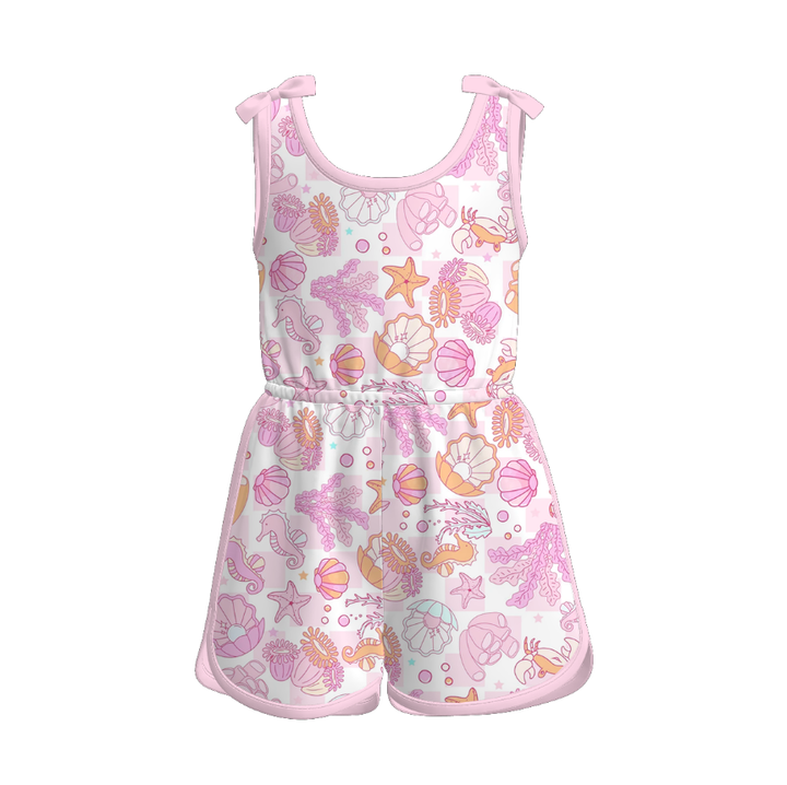 Sea shell coral twirly dress Sisters summer Outfits