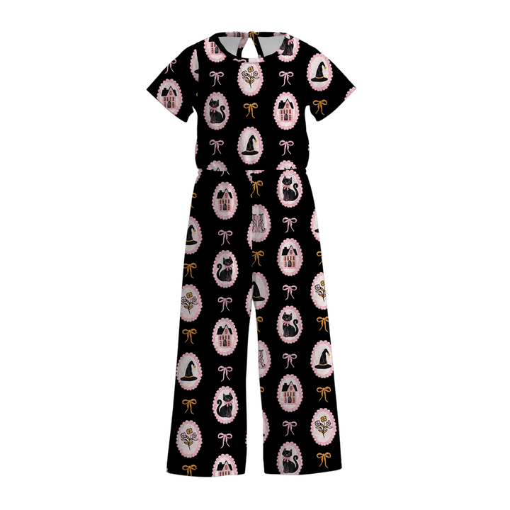 Halloween Witch princess short sleeve jumpsuit