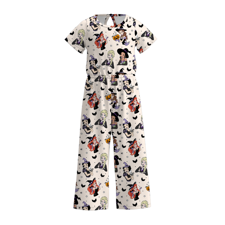 Halloween Witch princess short sleeve jumpsuit