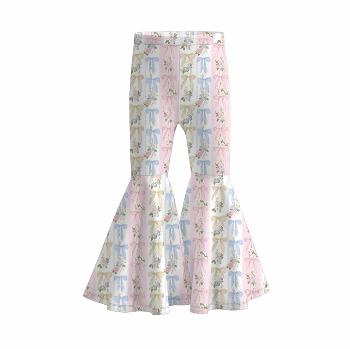Girls' cute printed Bell Bottom Pant daily wear bottom
