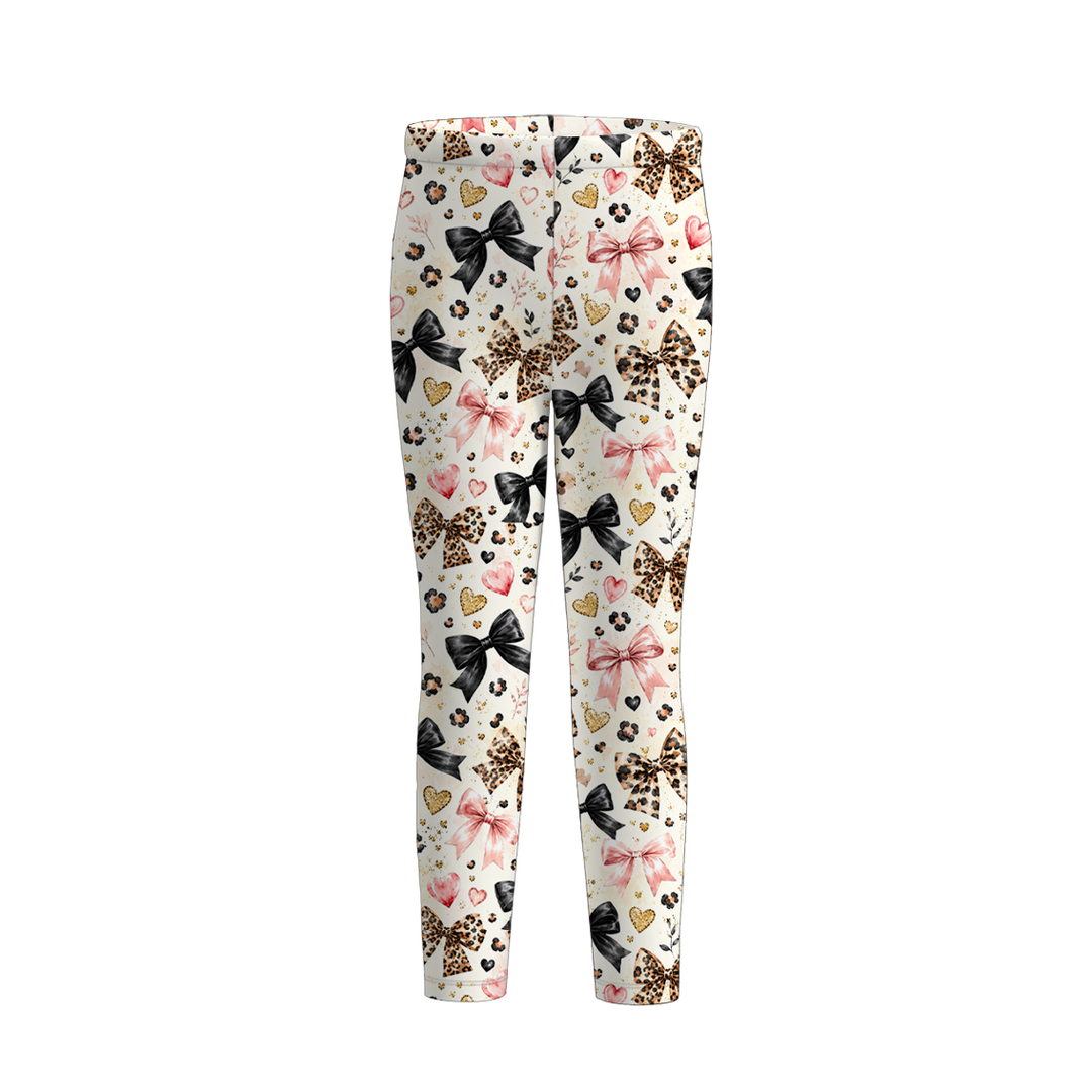 Girls Christmas Leggings Holiday Festive Loungewear