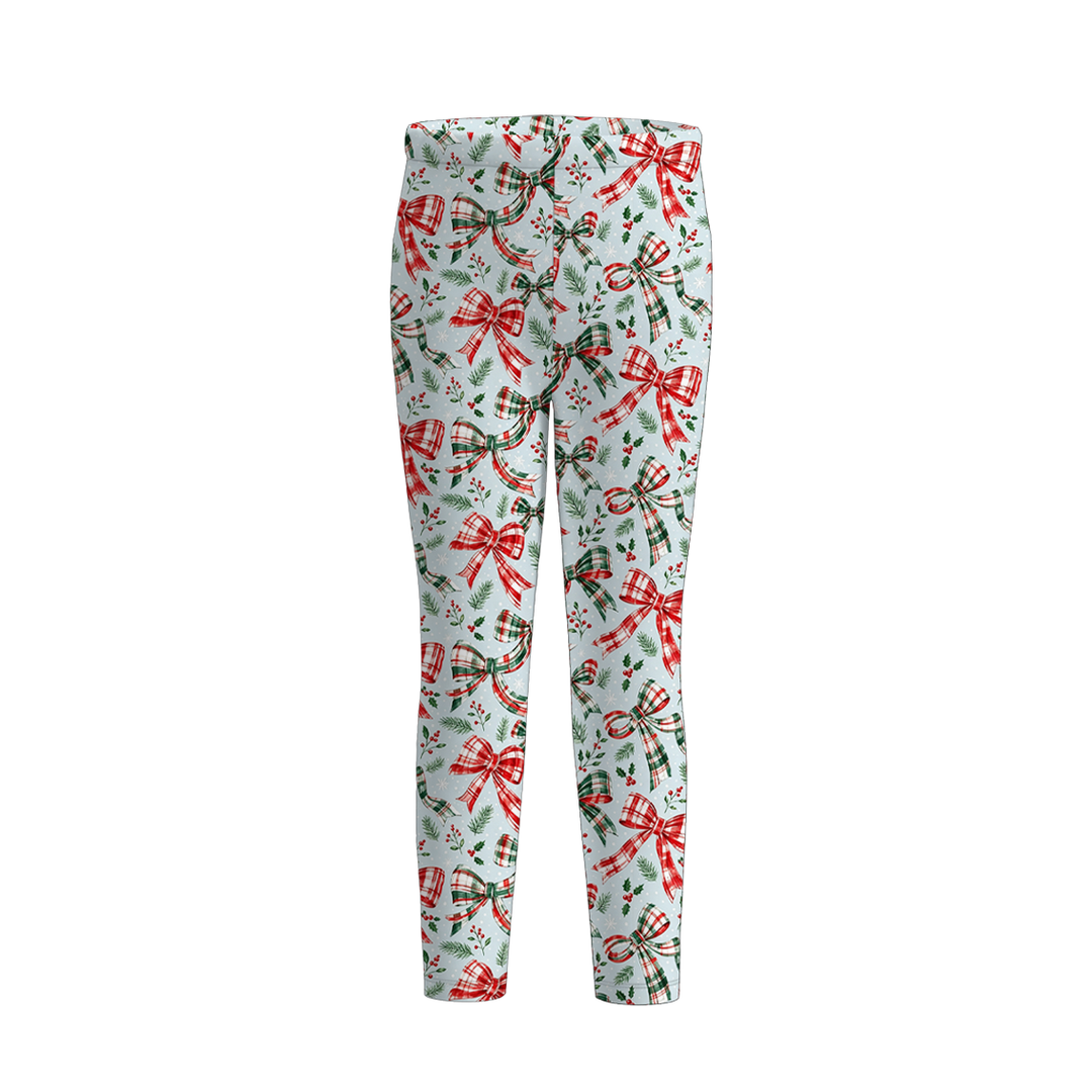 Girls Christmas Leggings Holiday Festive Loungewear