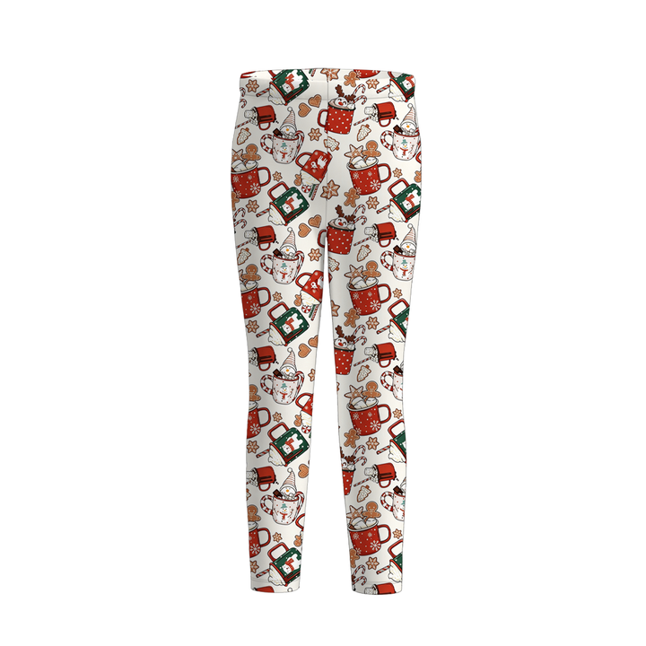 Girls Christmas Leggings Holiday Festive Loungewear
