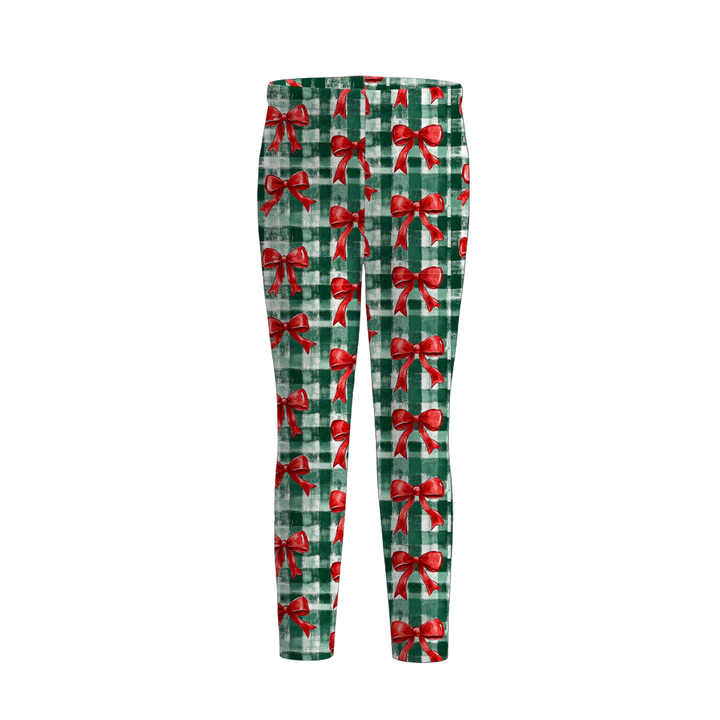 Girls Christmas Leggings Holiday Festive Loungewear