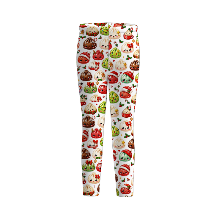 Girls Christmas Leggings Holiday Festive Loungewear