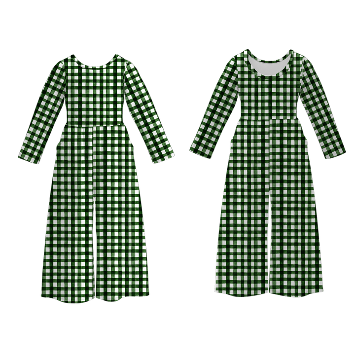 Girls' Christmas printed jumpsuit