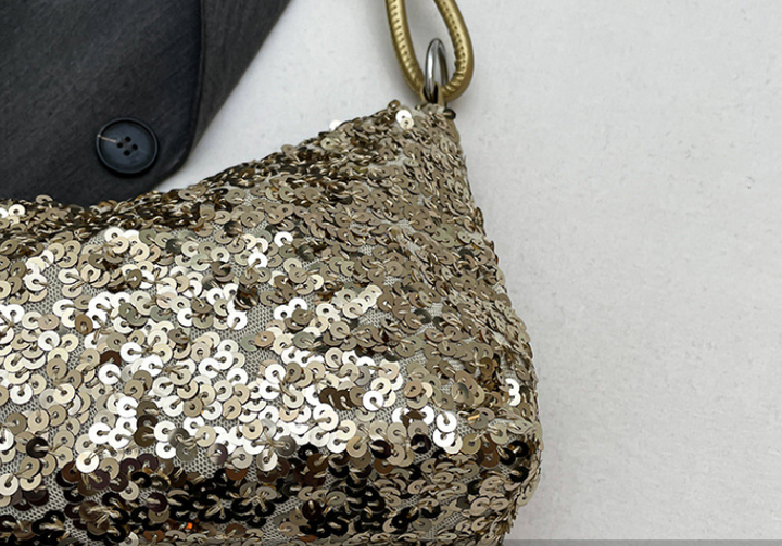 Sparkling sequined women's shoulder bag