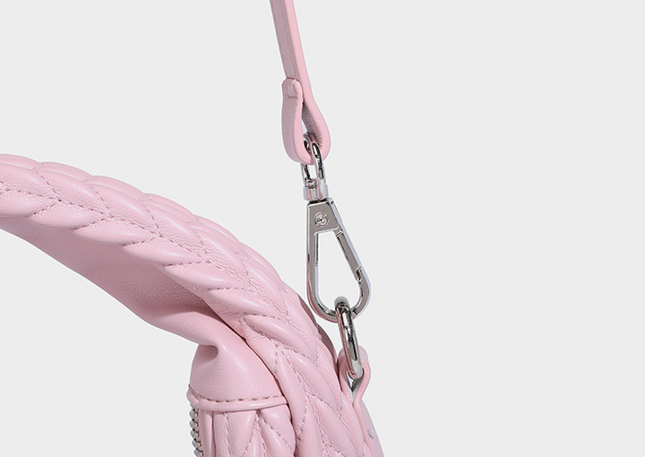 Niche design pleated cloud bag diamond handbag