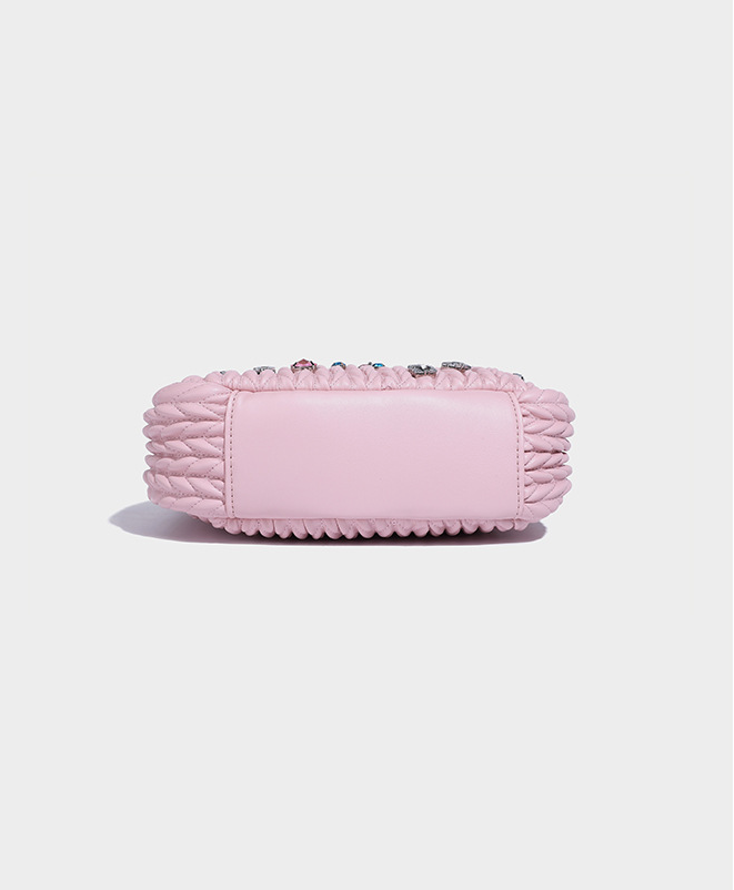Niche design pleated cloud bag diamond handbag