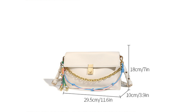 Large capacity chain deco square bag crossbody bag