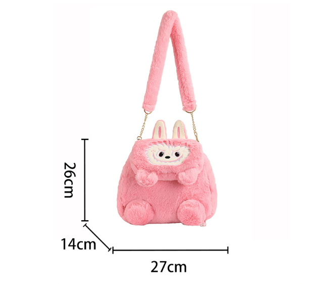 Labubu plush bag large capacity outing shoulder bag backpack