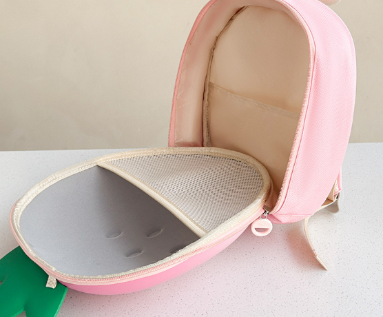 Cute strawberry shape choolbag children's fruit backpack