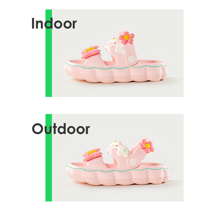 Girls sweet bow non-slip soft sandals beach slippers