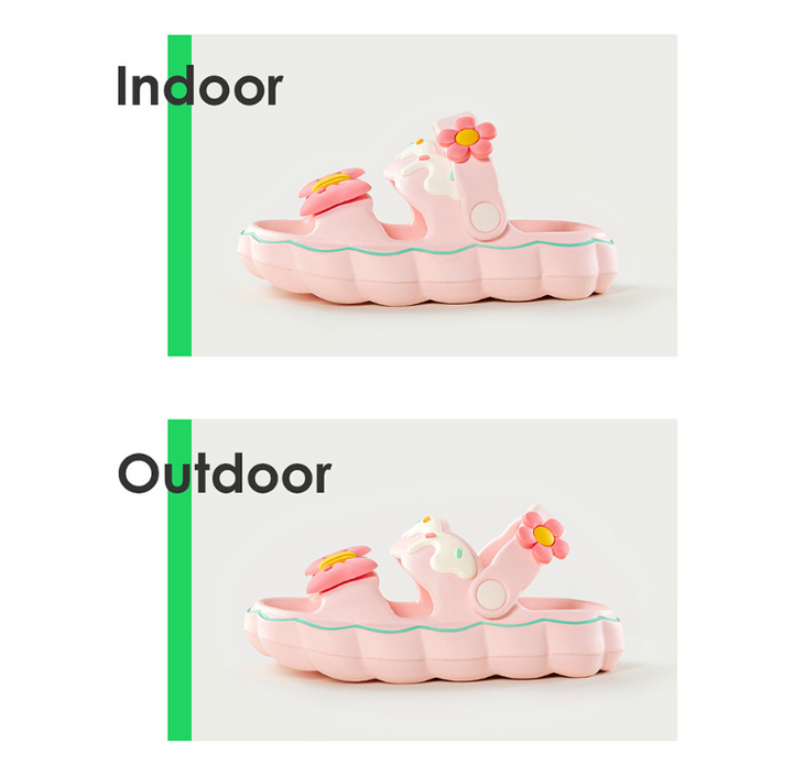 Girls sweet bow non-slip soft sandals beach slippers