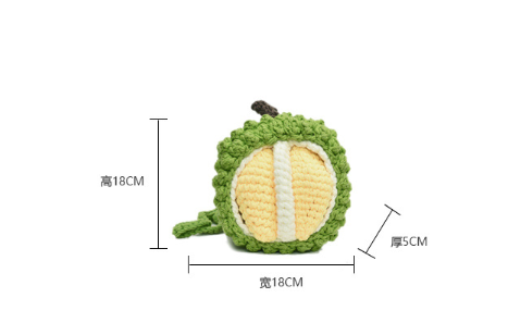 Handmade crochet durian shoulder bag cute mini fruit handbag