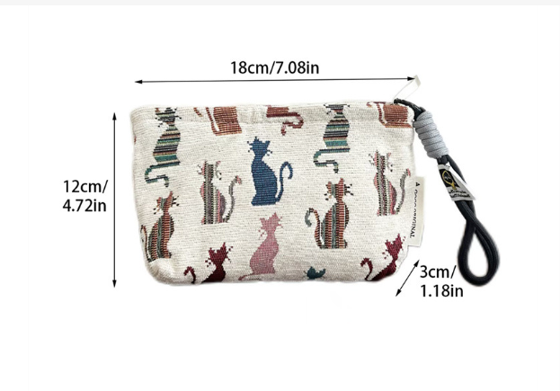 Cat pattern Portable Cosmetic Bag travel toiletry bag
