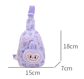 Labubu plush chest bag cartoon labubu crossbody bag