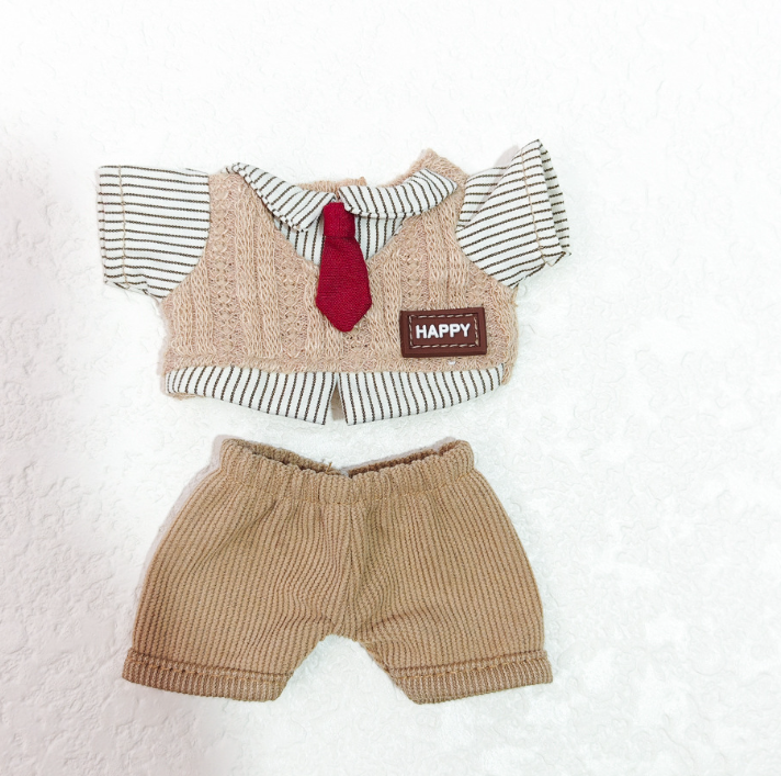 Labubu British college style outfit dolls clothes