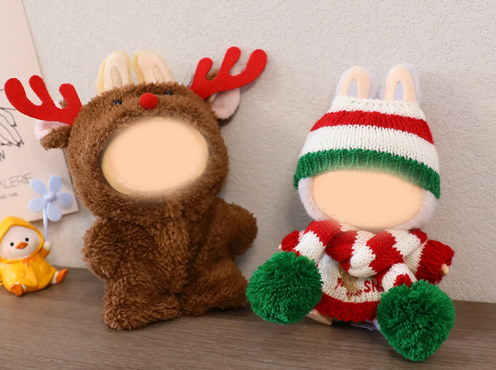 Labubu Christmas dress up dolls Xmas clothes