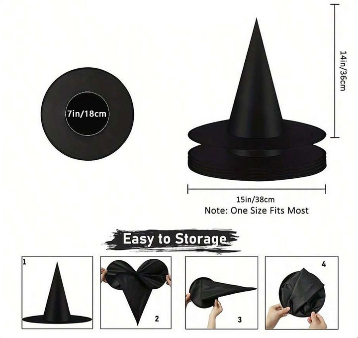 Halloween Glitter Mesh Witch Hat Party dress hat