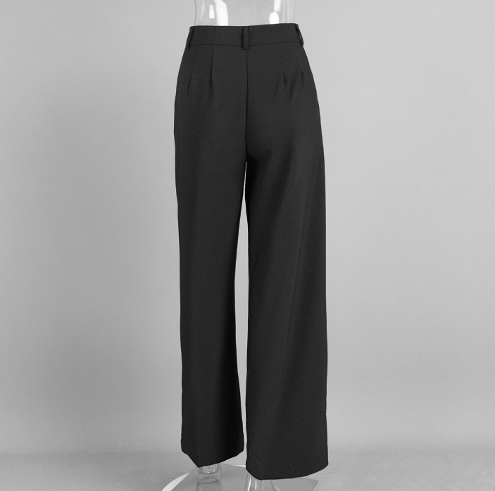 Drape wide-leg trousers versatile loose straight trousers