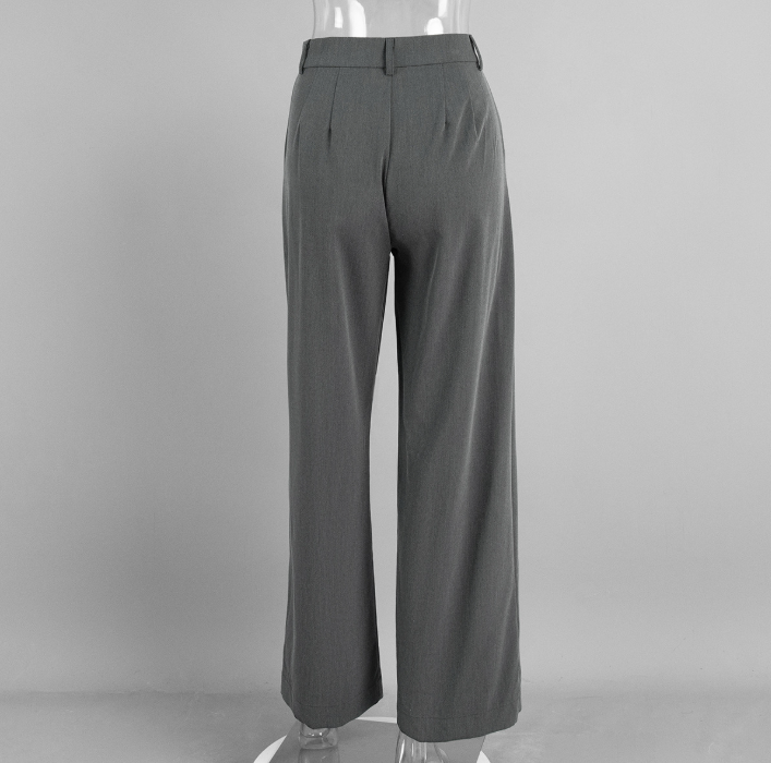 Drape wide-leg trousers versatile loose straight trousers