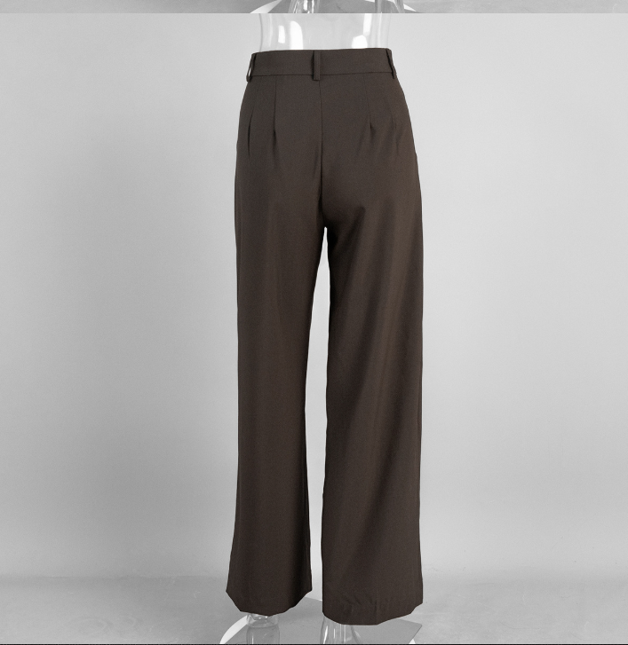 Drape wide-leg trousers versatile loose straight trousers