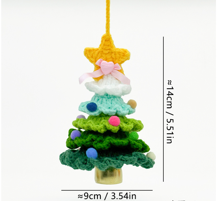 Hand-crocheted Christmas tree pendant Christmas creative gift