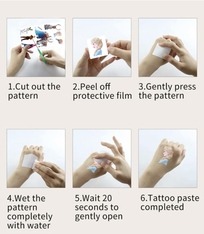 Waterproof Frozen Tattoo Stickers for Kids-10sheets