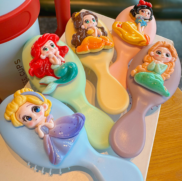 Cute cartoon princess air cushion comb for kids