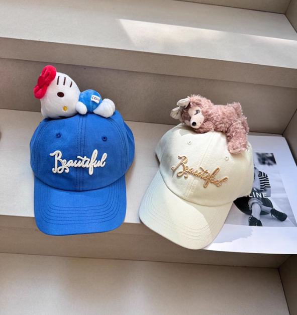 Cartoon doll decorated parent-child baseball cap