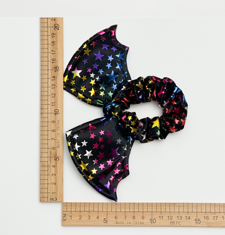 Halloween Hair Accessories Party Bat Bow Intestine Hair Ring