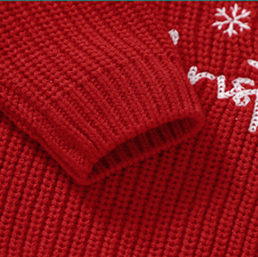 Christmas embroidery warm knitted sweater for kids