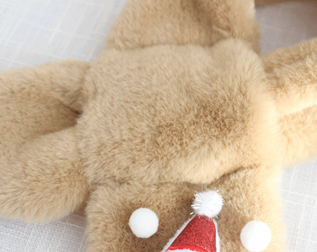 Christmas plush warm scarf for kids xmas gifts