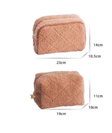 Plush cosmetic bag portable pillow bag storage bag