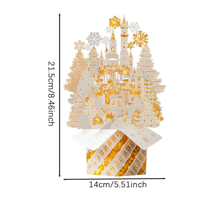 3D Christmas Holiday Greeting Cards Christmas Gift Card