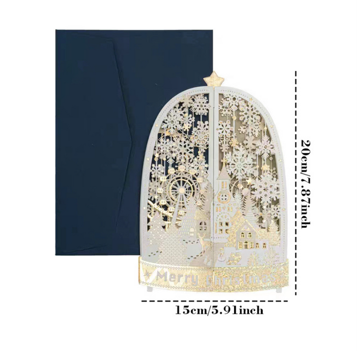 3D Christmas Holiday Greeting Cards Christmas Gift Card