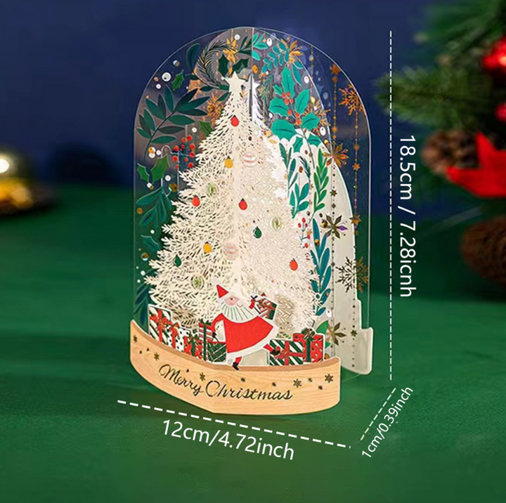 3D Christmas Holiday Greeting Cards Christmas Gift Card