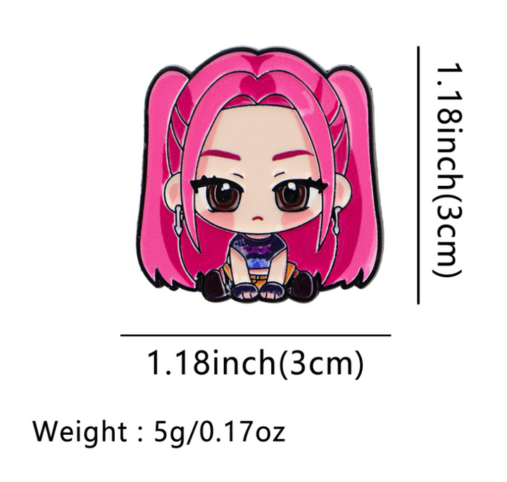 K-pop Demon Hunters Inspired Metal brooch pins Badges