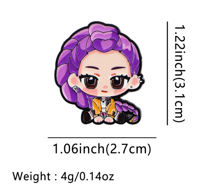 K-pop Demon Hunters Inspired Metal brooch pins Badges