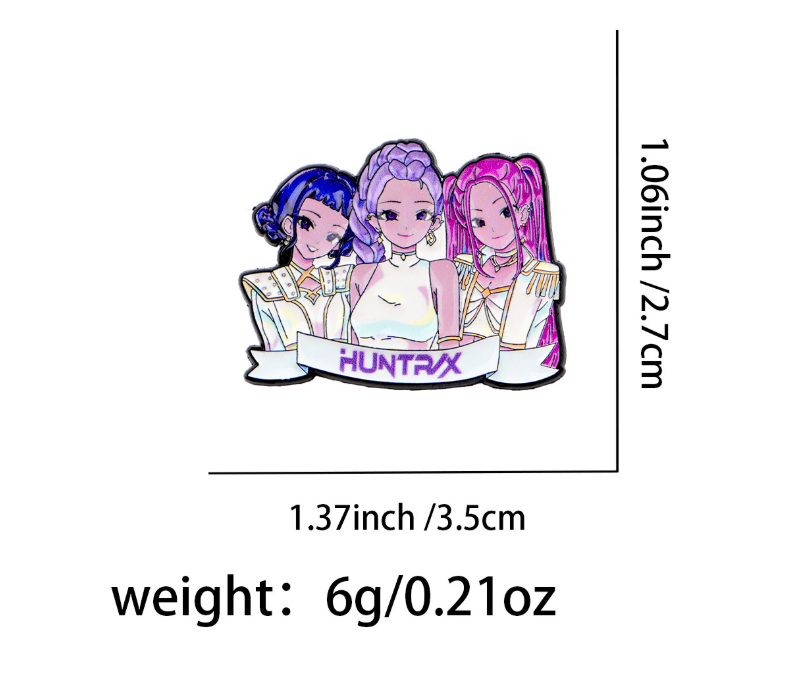 K-pop Demon Hunters Inspired Metal brooch pins Badges