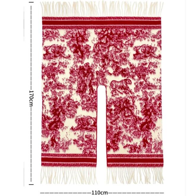 Imitation cashmere shawl warm tassel cloak